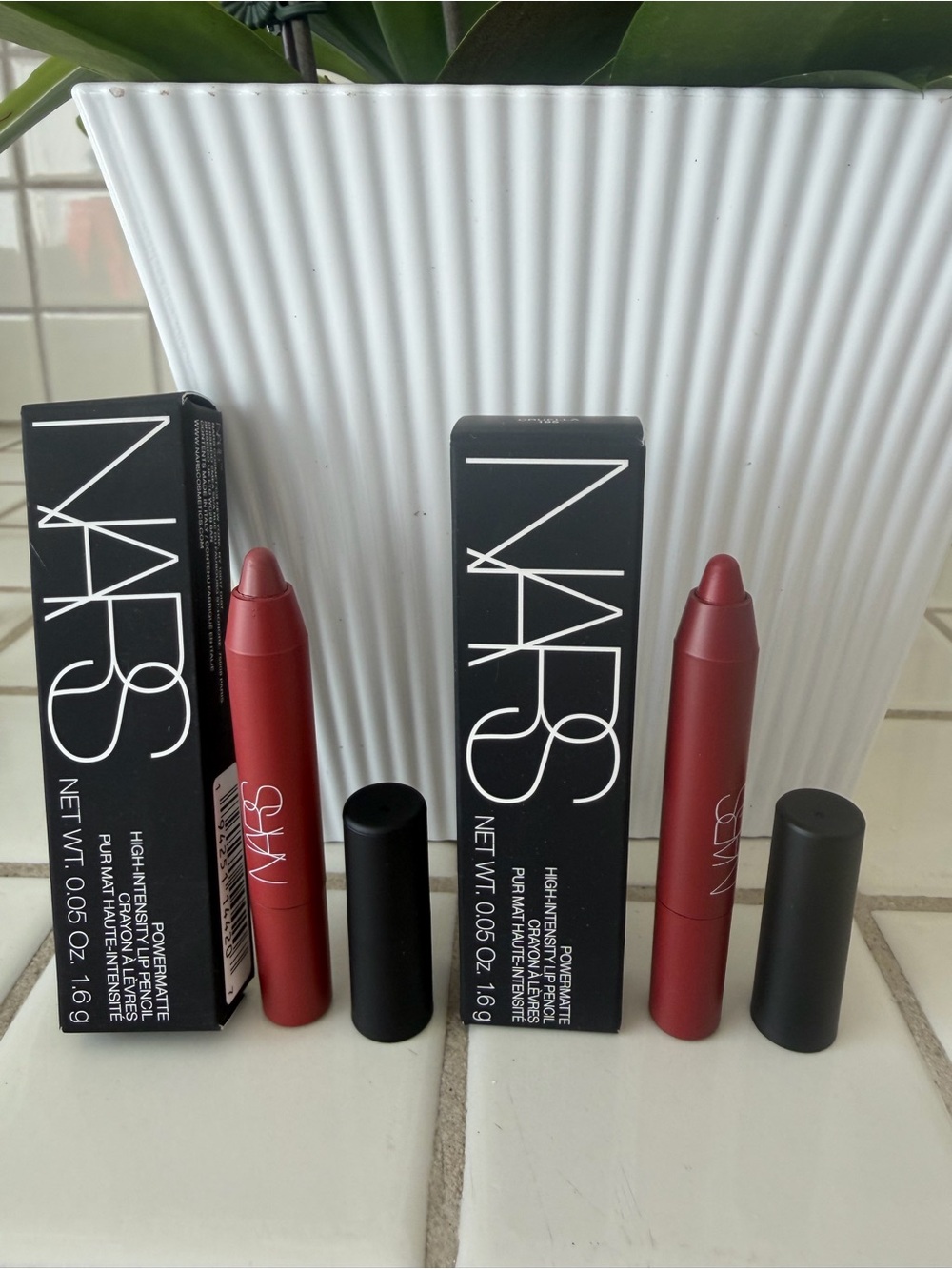 BUNDLE ,2 -NARS Velvet Matte Lip Pencils - Deep Rose / Berry Red Duo